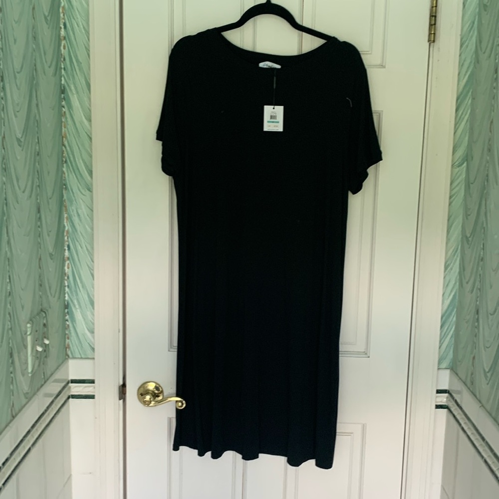 Black knit dress